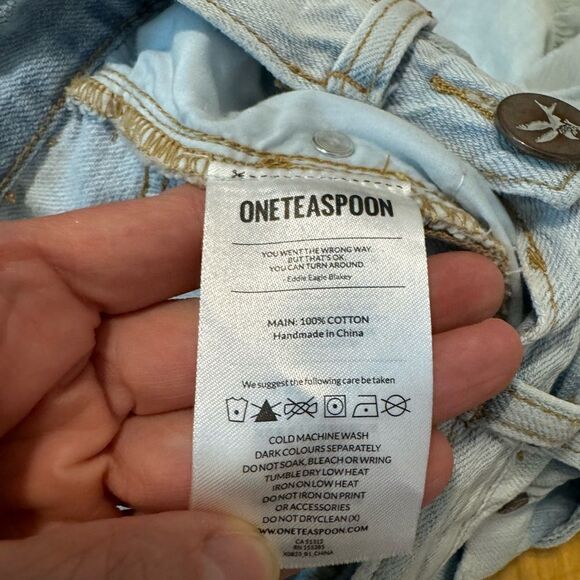 ONE TEASPOON High Waist 2020 Mini Denim Jean Skirt Women’s SIZE 23 - Picture 9 of 9